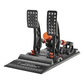ASETEK SimSports® Forte® Load Cell Sim Racing Pedals | Adjustable and Customizable Sim Pedals Arms | Built to Replicate Real-Life Racing | PC Compatible