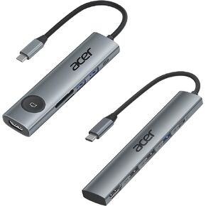 acer 7 in 1 USB C Hub Bundle with 5 in 1 USB C Hub, USB C to HDMI Adapter, 100W PD, SD Card Reader, for Laptop, PC, Tablet, MacBook Pro/Air, iPad Pro, iMac, iPad, iPhone 15 Pro/Pro Max
