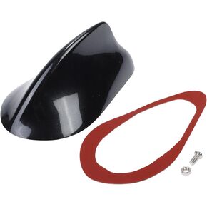 1 Pcs Universal Front Shark Fin Antenna Cover Signal Roof Aerial for Car SUV Truck Offroad ABS Material with Adhesive Base Pearl Black