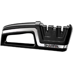 Sharpal 104n 5-in-1 سكين ومقصات محترفة ، وأداة شحذ للشفرات المستقيمة والمسندة ، والإصلاحات والسكاكين اليورو/الأمريكية والآسيوية ، وشحذ المقص السريع