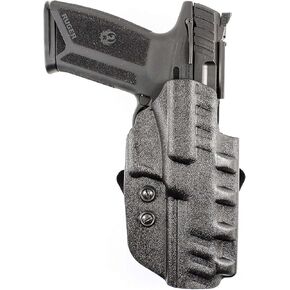 DeSantis Cazzuto OWB Holster - Holster OWB, Compact Holster, Lightweight Adjustable Holster, Compatible with Ruger-5.7 with or without Red Dot Sight - Right Hand Draw, Black