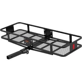 CURT 18152 60 x 24-Inch Basket Hitch Cargo Carrier, 500 lbs Capacity, Black Steel, 2-in Fixed Shank