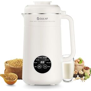 Nut Milk Maker Machine - 8 in 1 Soy Milk Maker Machine 40 Oz with Self-Cleaning, 24H Delay Start & 12H Keep Warm, Automatic Plant-Based Milk Blender for Almond, Oat, Coconut, Soybean(White)