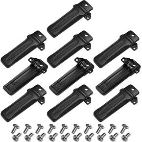 KBH-10 Belt Clip for Kenwood TK-270G NX240 NX340 TK260G TK-272G TK-2200 TK-3200 TK-3300 TK-280 TK-380 TK-290 TK-390 TK-260G TK-2302 TK-3302 Two-Way-Radio Belt Clip (10)