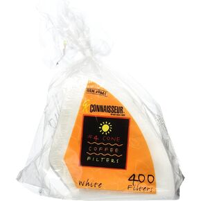 Rockline Industries #4 Cone Coffee Filters - Oxygen Cleansed- 400 Count, White, CECOMINOD065352