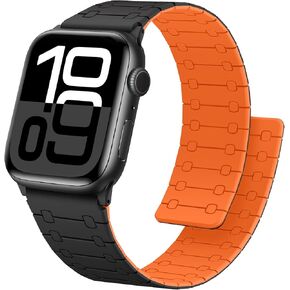 ANLINSER متوافق مع Apple Watch Band 42mm 41mm 40mm 38mm للنساء ، حزام مغناطيسي مزدوج للعكس لسلسلة IWatch 10/9/8/7-1 SE (ضوء النجوم/الوردي)