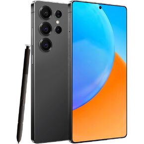 Unlocked Cell Phone C25 Ultra 5G ,12+512GB Memory Android Phone, 6800mAh Battery,108MP+48MP Camera, Android 14 Smartphone, 6.9HD Screen, Build in Pen, Dual SIM/Face ID/Fingerprint Lock/GPS/(silvery)