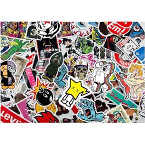 100 Pcs Skateboard Stickers for Boy, Waterproof Vinyl, Merch for Party Supplies Decorations Favors, Vinyl Decal Luggage Case Phone Laptop Water Bottle Guitar Skateboard Adults Gaming
