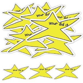 200 Pcs Your Did It Star Meme Sticker Bulk Funny Gold Star Decal Motivation Positive Waterproof Vinyl Die-Cut Sticker for Coworkers Student Gag Graduation Gifts Laptop Bottle Phone Cars