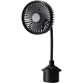 3 Speeds Adjustable Gooseneck Fan Cradle, Cup holder single head fan, 12V 24V car mini fan, USB Car Fan, Car Cup Holder Fan Mount