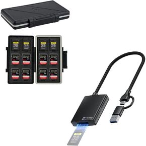 2 in1 CFexpress Type A Card Reader+CFexpress Type A Card SD Card Holder
