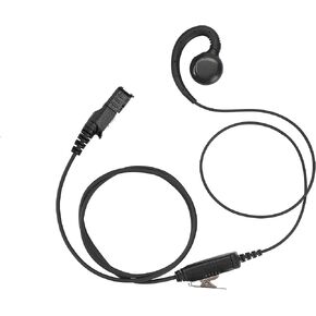 Two Way Radio Earpiece Compatible with Motorola XPR 3000 3000e 3300 3300e 3500 3500e Walkie Talkie [C-Ring] Headset with Mic PTT