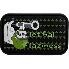 Lethal Laziness PVC Morale Patch – Hook and Loop Tactical Sniper Sloth Patch – Durable Waterproof Ranger Eye for Backpacks, Hats, and Gear – Funny Sniper Gift & Collectible
