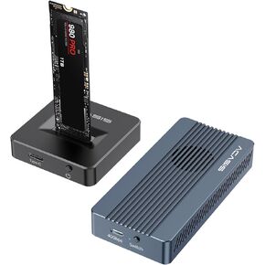 ACASIS 40Gbps M.2 NVMe SSD Enclosure & 10Gbps NVME SSD Reader Adapter, Aluminium Alloy Housing Fast Heat Dissipation, TBU 405 Pro for M1 M2 Pro/Max, Compatible with USB4/3.2/3.1/3.0/2.0