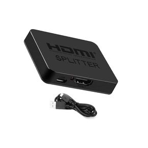 HDMI Splitter 1 in 2 Out, 4K HDMI Splitter for Dual Monitors Duplicate/Mirror Only, 1x2 HDMI Splitter 1 to 2 Amplifier for Full HD 1080P 3D (1 Sour…