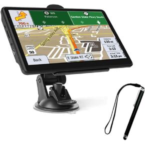 GPS Navigator لـ Car Truck RV ، شاشة تعمل باللمس مقاس 7 بوصات مع عرض واضح ، مشغل الوسائط المتعددة ، أحدث خريطة GPS 2025 ، مطالبات الصوت التلقائية والصورة للسرعة ، الكائنات الخطرة