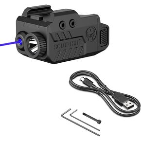 SOLOFISH 450 Lumens Light and Blue Beam Combo, Bundle with USB-C Cable