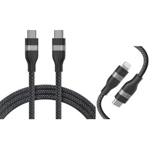 Anker USB C to Lightning Cable, 3 FT Upcycled-Braided USB C to Lightning Cord&Anker Nano USB C Cable, 240W 6 ft Flexible Multi-Color Braided Cord