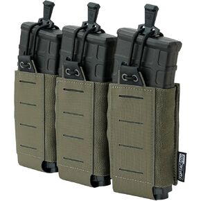 Triple MOLLE Mag Pouch Tactical 5.56 Magazine Pouch Open-top Carrier for M4 M16 AR15 G36 Magazine
