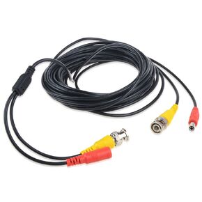 50ft Black BNC Video Power Wire Cord Replacement for Swann Night Owl CCTV Cameras Cable Black