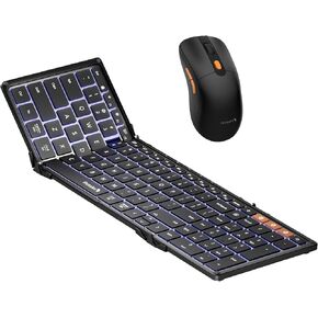 ProtoArc XK01 Plus Folding Keyboard with EM15 Type C Wireless Mouse