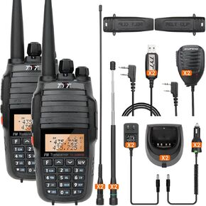 TYT TH-UV8000D 10W High Power Walkie Talkies Cross-Band Repeater Handheld Transceiver VHF UHF Dual Band Two Way Radio with Programming Cable Speaker Mic (2 Pack)