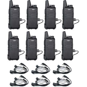8 Pack TIDRADIO TD-M8s Walkie Talkies Rechargeable,Long Range Two Way Radio,2 Way Radio for Adults, Handsfree VOX Mini, for Business Office School Church Restaurant Retail Construction