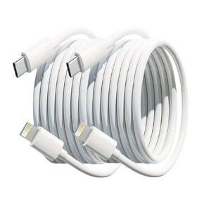 USB C to Lightning Cable MFi Certified 2Pack 10ft 27W PD Fast Charge 480Mbps Data Sync Compatible with iPad/iPhone 14/13/12/11 Pro/Max/Xr/Xs and More