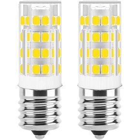 E17 LED Bulb Dimmable,E17 Intermediate Base,T7 4W 40W Incandescent Equivalent,Daylight 6000K,Fit for Over Stove Appliance, Range Hood, Refrigerator,Microwave Over Stove Bulb Replacement(2Pack)