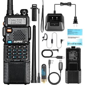 Baofeng UV-5R 8W Tidradio Wireless Programmer Baofeng Bluetooth Two Way Radio Battery and Earpiece for Hunting Survival Gear Battery and Earpiece for Hunting Survival Gear 3800mAh (Black)