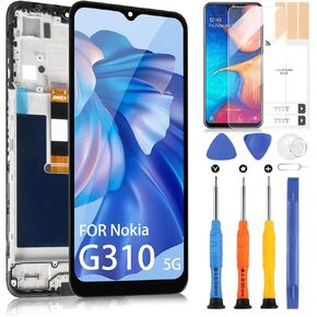 شاشة LCD لاستبدال شاشة Nokia G310 5G ، شاشة LCD لـ Nokia G310 5G TA-1573 / G42 TA-1581 Touch Screen Digitizer Assembly Black مع إطار 6.56 "