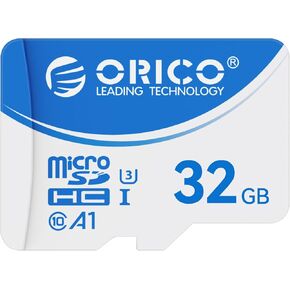 ORICO T3 32GB microSDHC UHS-I Memory Card, 70MB/s Read, 60MB/s Write, 4K UHD Recoding, U3, Class10, V30, A1, Micro SD for Baby Monitor, Security Camera, TF Card