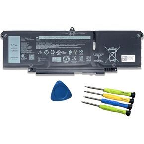 66DWX Laptop Battery Replacement for Dell Latitude 7340 7350 7440 7450 7640 7650 Series 047T0 WW8N8 P176G001 P176G P126F001 P175G001 P175G P126F 11.4V 57Wh 4878mAh 3-Cell