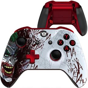 HEXGAMING BLADE Wireless Controller for Xbox Series X & S, for Xbox One, and for Windows 7/8/10-2 Remappable Back Buttons - Triggers Stop - Interchangeable Thumbsticks - Scarlet Clown