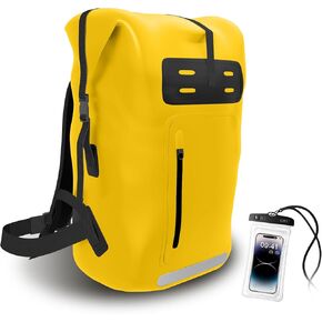 Waterproof Backpack，Heavy Duty Hiking Backpack，35/55/85L dry bag backpack waterproof for Men，Roll-Top Closure，for Kayaking, Travel, Hiking, Fishing, Camping, Motorcycles (black, 35L) in Kuwait