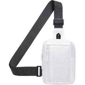 Mini Sling Bag for Men and Women, 7.5 Inch Small Anti Theft Crossbody Sling Backpack Nylon Chest Bag Fanny Pack for Travel Running Hiking (Dark Blue)