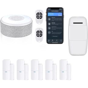 Home Alarm System 8 Pieces-Kit Bundle with Motion Sensor