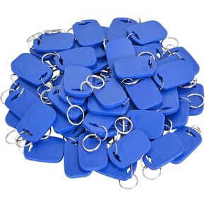 13.56MHZ RFID Key Fobs for Door Access RFID Tags IC Key Fob Programmable IC Card Keychain Pack of 100