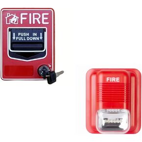12V or 24VDC Push Button Panic Alarm Kit Simple SOS Fire Alarm System 110dB for RV Home Store