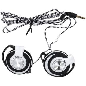 Gadpiparty Clip-On Ear Headphones - Wired Headset for PC, MP Player, DVD, Sports - Earhook Earbuds with Earplugs