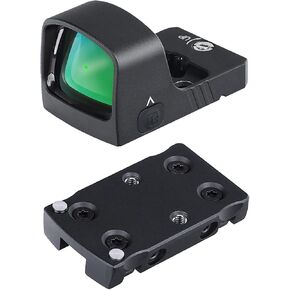 ohhunt RD U2 Shake Awake 3 MOA Green Dot Sight Compatible with RMR Footprint and Picatinny Mount with Universal Rib Mount Plate