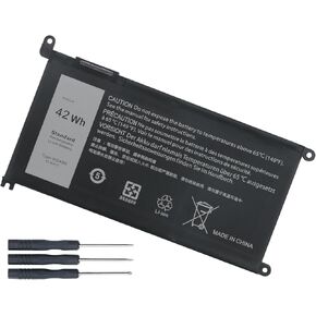 SHOU.Z.B WDX0R Laptop Battery for Dell Inspiron 13 14 15 5000 7000 Series,Latitude 3000 Series 3180 3190 3300 3379,Vostro Series 3480 3481 3583 5468 P69G P58F-11.4V/42Wh
