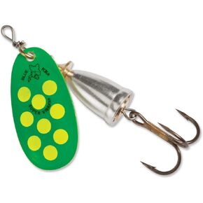 Blue Fox Classic Vibrax 04 Tackle, Fluorescent Green/Fluorescent Yellow/Silver UV, 3/8, 60-40-325IC