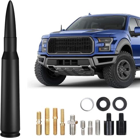 5.3inch Car Short Antenna Fit for Chevy Silverado & GMC Sierra Trucks 50 Cal Truck Antenna Accessories(Black) in Saudi Arabia