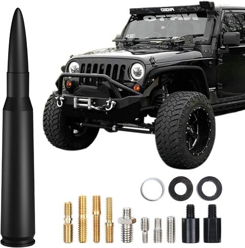 5.3inch Car Short Antenna Fit for Chevy Silverado & GMC Sierra Trucks 50 Cal Truck Antenna Accessories(Black) in Saudi Arabia
