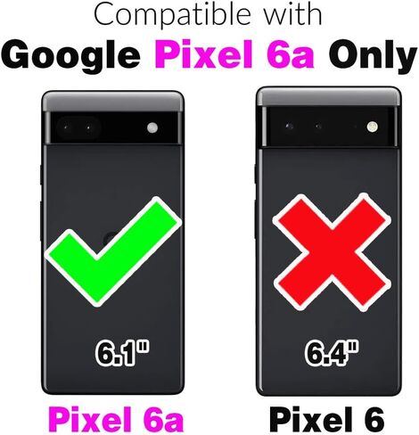 حالة الهاتف ASUWISH لـ Google Pixel 6A 5G 2022 غطاء محفظة مع واقي شاشة زجاجية ومزودة بحزام معصم الحبل الحبل الحبل in Kuwait