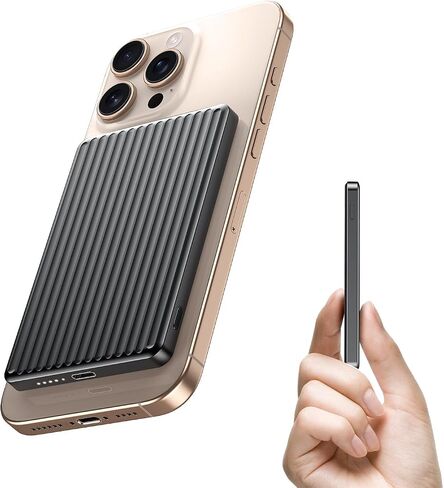 Magnetic Power Bank,Ultra Slim Wireless Portable Charger 5000mAh,20W PD Mag-Safe Battery Pack Fast Charging,USB C in&Out Powerbank for iPhone 16/15/14/13/12 Pro Max in Saudi Arabia