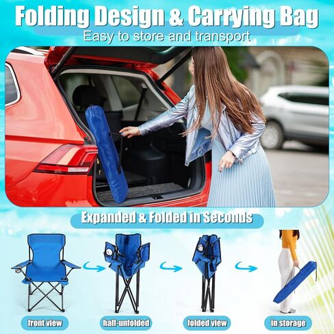 1 مجموعة كرسي الشاطئ مع كرسي التخييم المظلة قابلة للطي المظلة مع مشبك عالمي كبير محمول للهواء الطلق في الصيد التخييم المشي لمسافات طويلة الشاطئ in Kuwait