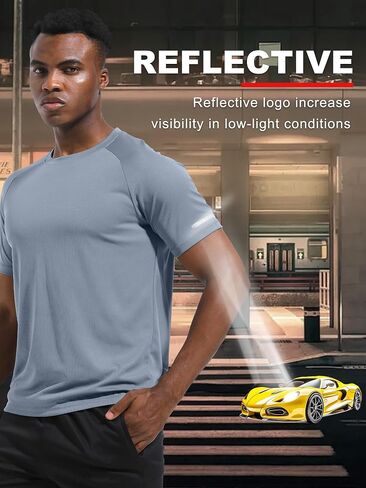 Holure Men's Mesh Quick-Dry Short Sleeve Workout T-Shirt in Kuwait