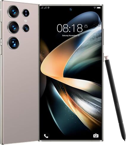 S25U+ Unlocked Cell Phone, 64GB Smartphone, Unlocked Android, 6.8 inch, New 10 Core Processor, Long Battery Life, Edge-to-Edge Display, Include Pen, US Version, 2025, Titanium Gold in Saudi Arabia